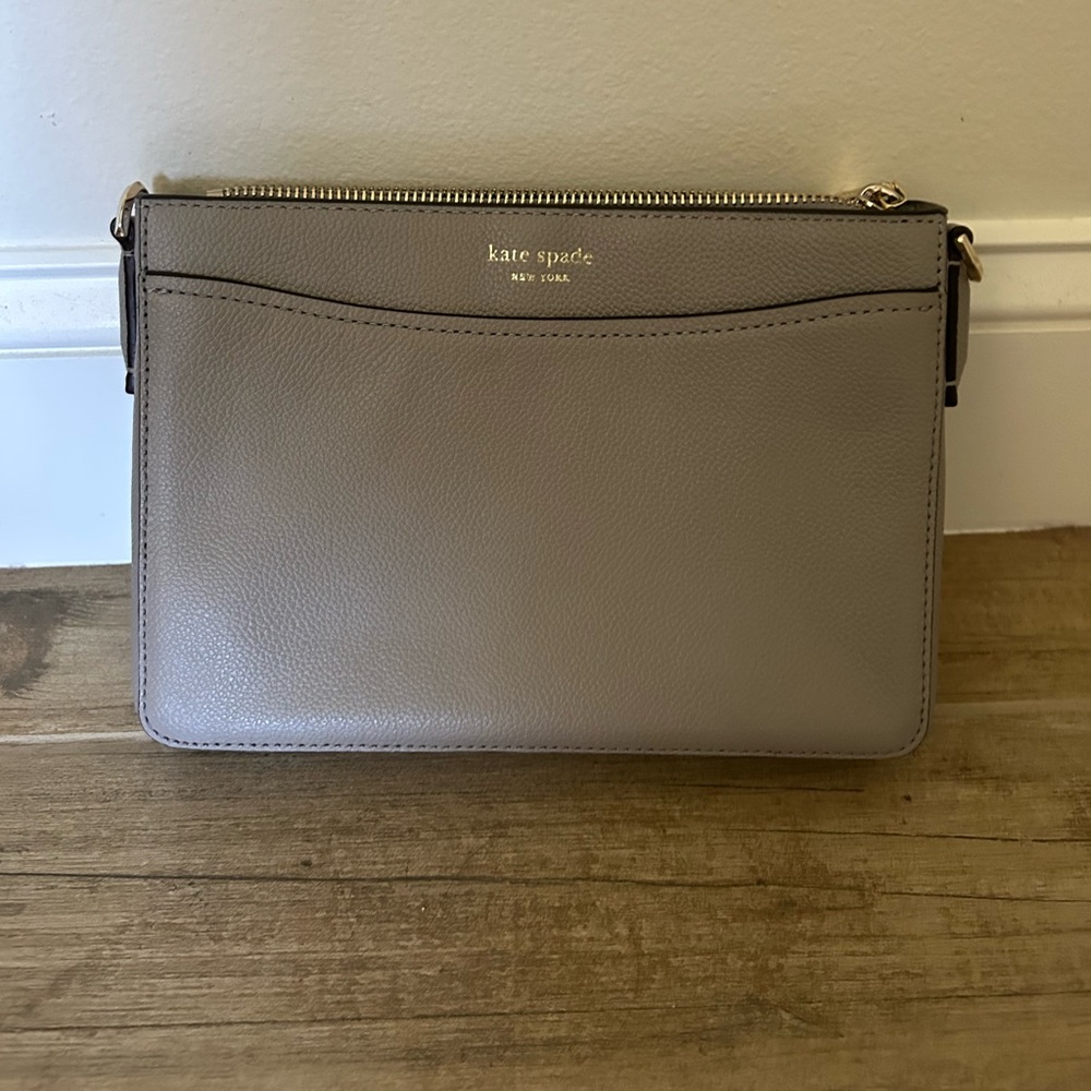 Kate Spade Gray Leather Crossbody Bag